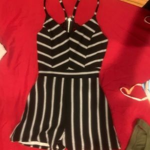 Striped romper